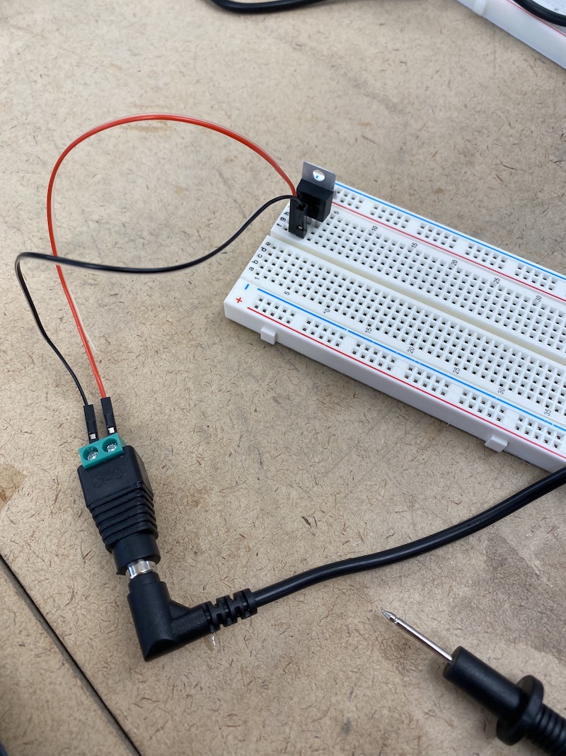 Plug the powerjack into the converter